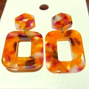 H&M Pretty marble square earrings